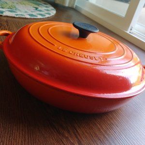 Le Creuset #30 Braiser With Lid, No 30, 3.5QT, Flame